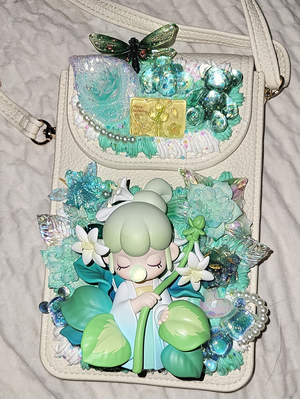 Rolife Nanci Flower Stories "Plantain Lily" Embellished Crossbody Bag